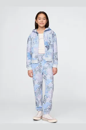GAP Joggers con coulisse stampa farfalle e ricamo logo, Bambina, , Taglia XS/99-114