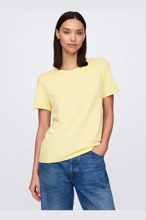 GAP T-shirt gialla in puro cotone, , , Taglia XS