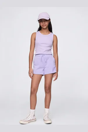 GAP Shorts viola con coulisse e stampa logo, Bambina, , Taglia XS/99-114
