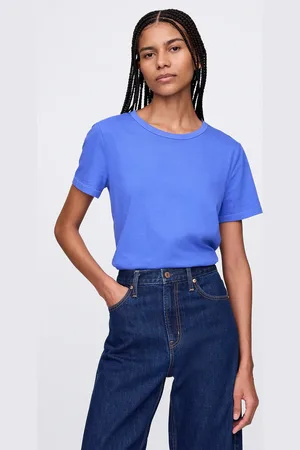 GAP T-shirt blu in puro cotone, , , Taglia XS