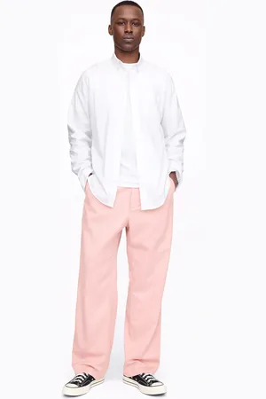 GAP Pantaloni rosa a gamba larga in Lyocell e cotone, , , Taglia XS