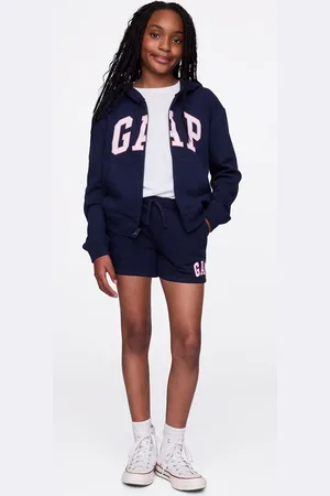 GAP Shorts blu con coulisse e patch logo, Bambina, , Taglia S/114-134