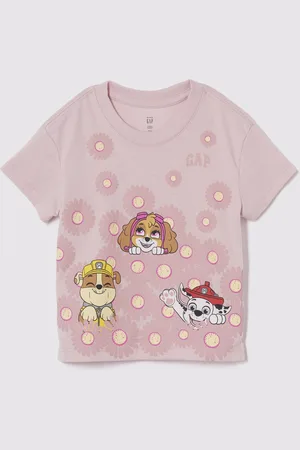 GAP T-shirt rosa in cotone con stampa Paw Patrol, Bambina, , Taglia 12-18M/74-79