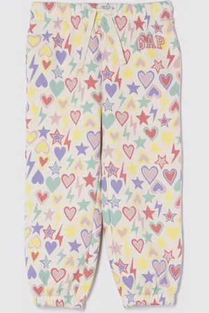 GAP Joggers multicolor con coulisse stampa e ricamo logo, Bambina, , Taglia 6-12M/69-74