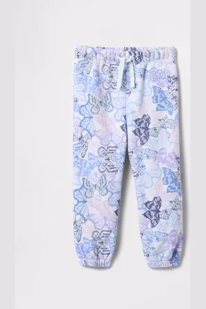 GAP Joggers con coulisse stampa farfalle e ricamo logo, Bambina, , Taglia 6-12M/69-74