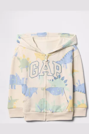 GAP Felpa con cappuccio stampa dinosauri, Bambino, , Taglia 6-12M/69-74