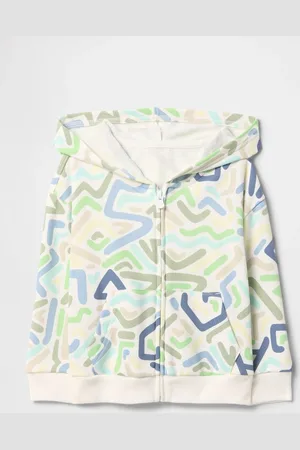 GAP Felpa con cappuccio stampa geometrica, Bambino, , Taglia 6-12M/69-74