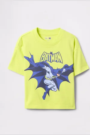 GAP T-shirt gialla in cotone con stampa Batman, Bambino, , Taglia 12-18M/74-79