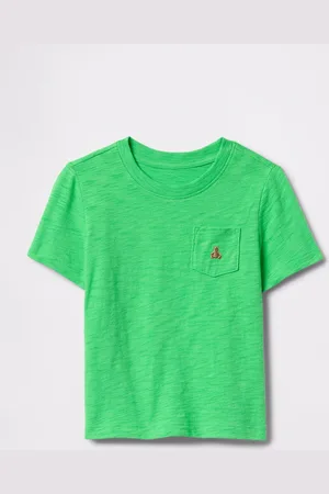 GAP T-shirt a maniche corte verde in puro cotone, Bambino, , Taglia 12-18M/74-79