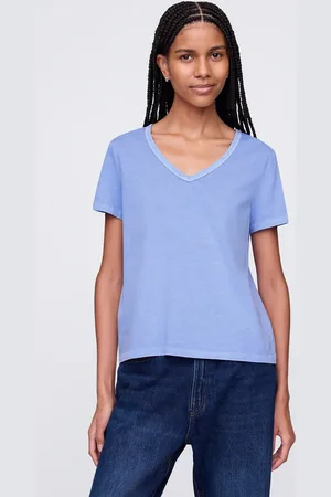 GAP T-shirt azzurra a maniche corte, , , Taglia XS