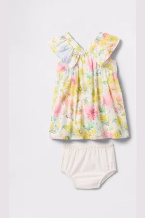 GAP Vestito scamiciato a fiori multicolore in cotone Kids, Bambina, , Taglia 12-18M/74-79