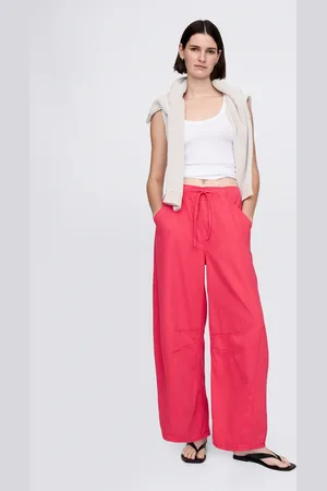 GAP Pantaloni rosa in Lyocell e cotone, , , Taglia XS