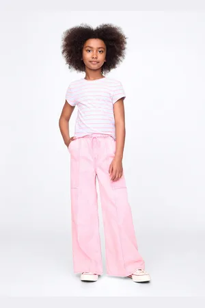 GAP Pantaloni a gamba larga con coulisse, Bambina, , Taglia L