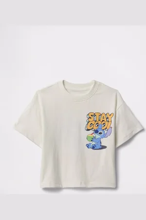 GAP T-shirt bianca a maniche corte con grafica, Bambino, , Taglia 18-24M/79-84
