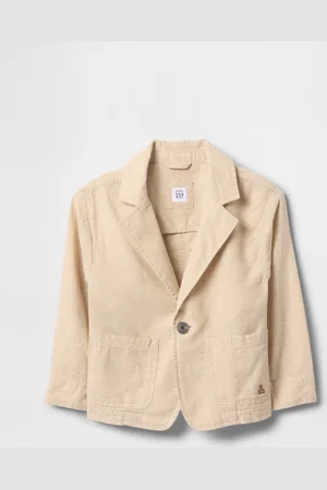 GAP Giacca beige in lino e cotone, Bambino, , Taglia 18-24M/79-84