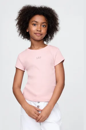 GAP T-shirt rosa a girocollo in puro cotone Kids, Bambina, , Taglia S