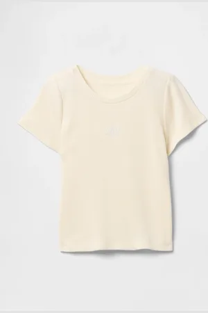GAP T-shirt a maniche corte in cotone bianco Kids, Bambina, , Taglia 12-18M/74-79
