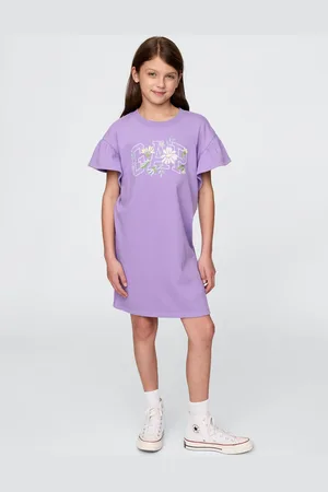 GAP Vestito viola a maniche corte Kids, Bambina, , Taglia S/114-134