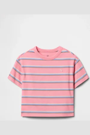 GAP T-shirt a righe rosa in puro cotone Kids, Bambina, , Taglia 12-18M/74-79