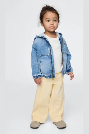 GAP Pantaloni larghi gialli in cotone e Lyocell, Bambina, , Taglia 12-18M/74-79