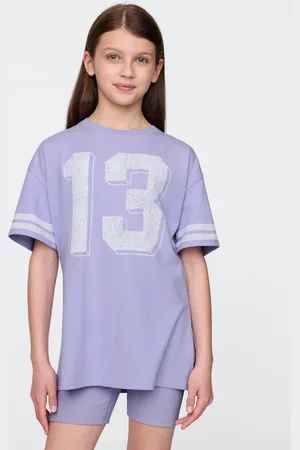 GAP T-shirt viola con design sportivo, Bambina, , Taglia XS