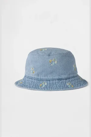 GAP Cappello da bambina in denim con motivi floreali, Bambina, , Taglia 0-6M