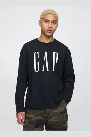 GAP T-shirt a maniche lunghe nera in cotone , , , Taglia S