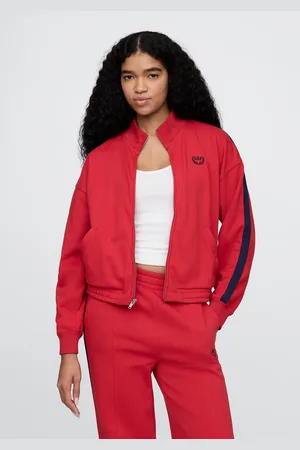 GAP Felpa rossa con zip integrale , , , Taglia S