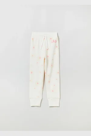 GAP Joggers con coulisse stampa fiori e logo, , Taglia 12-18M/74-79