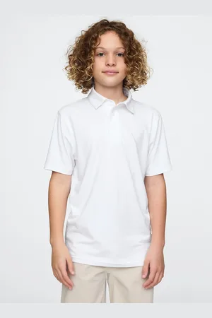 GAP Polo bianca a maniche corte in tessuto elasticizzato Kids, Bambino, , Taglia XS/99-114