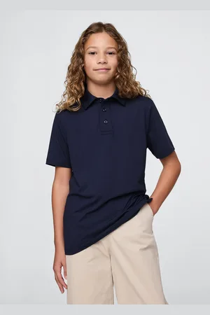 GAP Polo blu navy a maniche corte per ragazzi , Bambino, , Taglia XS/99-114
