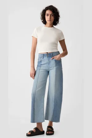GAP Jeans wide leg ankle bicolore, , , Taglia 38 REGULAR