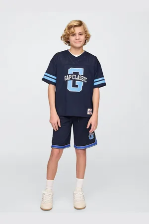 GAP Shorts blu Kids in tessuto knit, Bambino, , Taglia XS/99-114