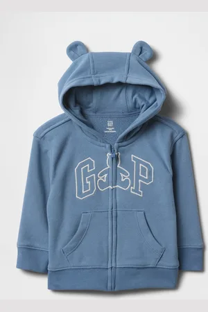 GAP Felpa blu con cappuccio e orecchie Kids, , Taglia 0-3M/46-58