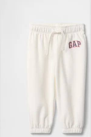 GAP Pantaloni jogger bianchi per neonati, , Taglia 0-3M/46-58