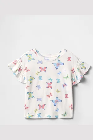 GAP T-shirt a farfalle in cotone per bimba, Bambina, , Taglia 12-18M/74-79