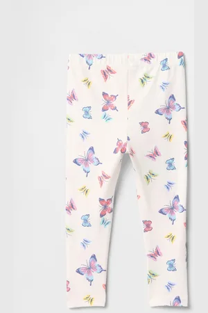 GAP Leggings bianchi con fantasia farfalle Kids, Bambina, , Taglia 12-18M/74-79