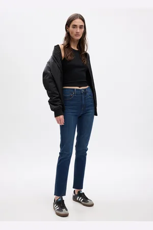 GAP Jeans slim fit a vita alta con orlo a vivo, , , Taglia 34 REGULAR