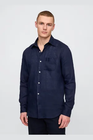 GAP Camicia in lino blu scuro , , , Taglia XS