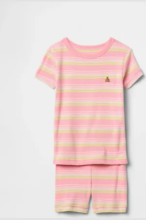 GAP Pigiama rosa a righe in cotone Kids, Bambina, , Taglia 6-12M/69-74