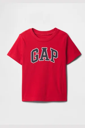 GAP T-shirt rossa a maniche corte in cotone con logo , Bambino, , Taglia 6-12M/69-74