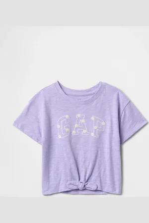 GAP T-shirt a maniche corte lilla con logo per bambina, Bambina, , Taglia 12-18M/74-79