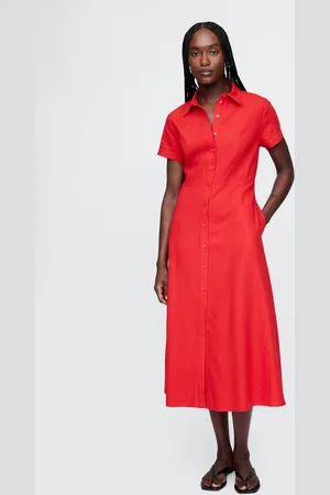 GAP Abito rosso lungo , , , Taglia XS
