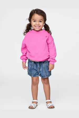 GAP Shorts in denim con dettagli a pieghe per bambina, Bambina, , Taglia 6-12M/69-74