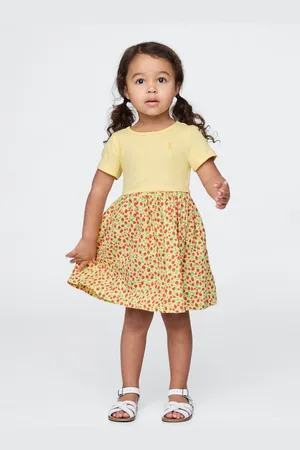 GAP Vestito estivo a fiori giallo per bambina, Bambina, , Taglia 6-12M/69-74