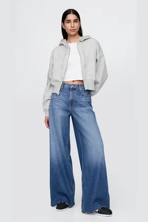 GAP Pantaloni wide leg in denim, , , Taglia 34 REGULAR