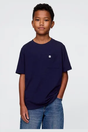 GAP T-shirt blu a maniche corte in puro cotone Kids, Bambino, , Taglia XS/99-114