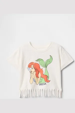 GAP T-shirt bianca a frange con stampa sirena Kids, Bambina, , Taglia 12-18M/74-79