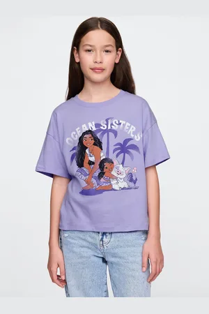 GAP T-shirt girl lilla Ocean Sisters in cotone, Bambina, , Taglia XS
