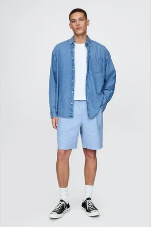 GAP Shorts azzurri in lino e cotone , , , Taglia XS
